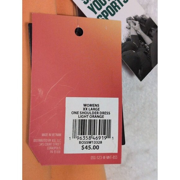 DSG Athletic Dress Womens XXL Orange Removable Shorts One Shoulder Attached Bra - Picture 9 of 16